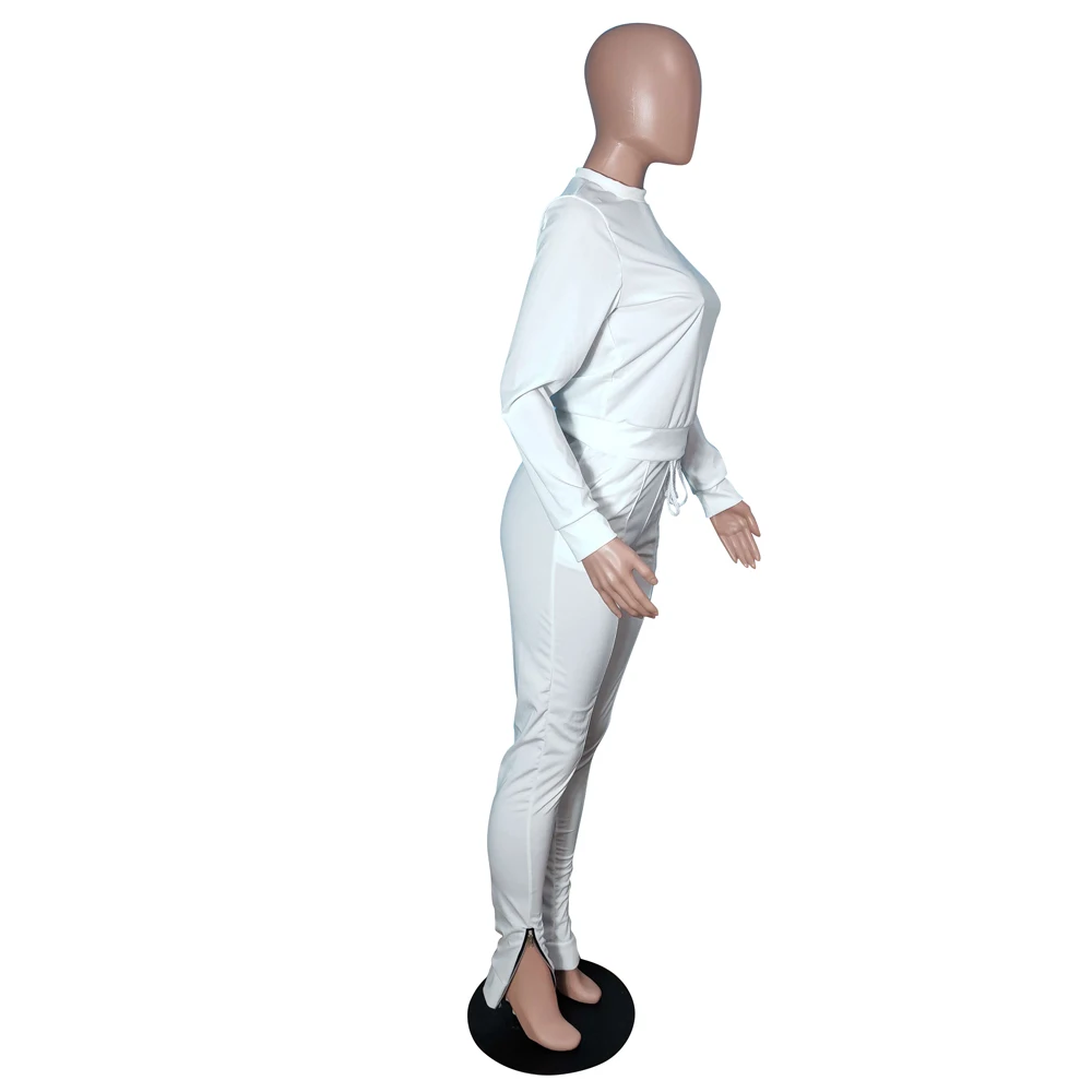 GL зимний комплект из двух предметов, Женский комплект, футболка с длинными рукавами, брюки-карандаш, костюм, сексуальный Повседневный Спортивный костюм, спортивный костюм, A8028