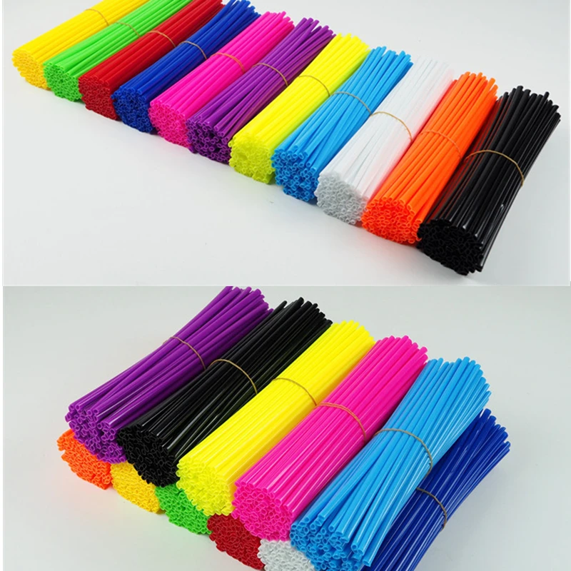 72Pcs/set Wheel Spoke Covers Wraps Rims Skins Protector Mountain Bike Motorcycle Fashion Decoration Motocross Decor