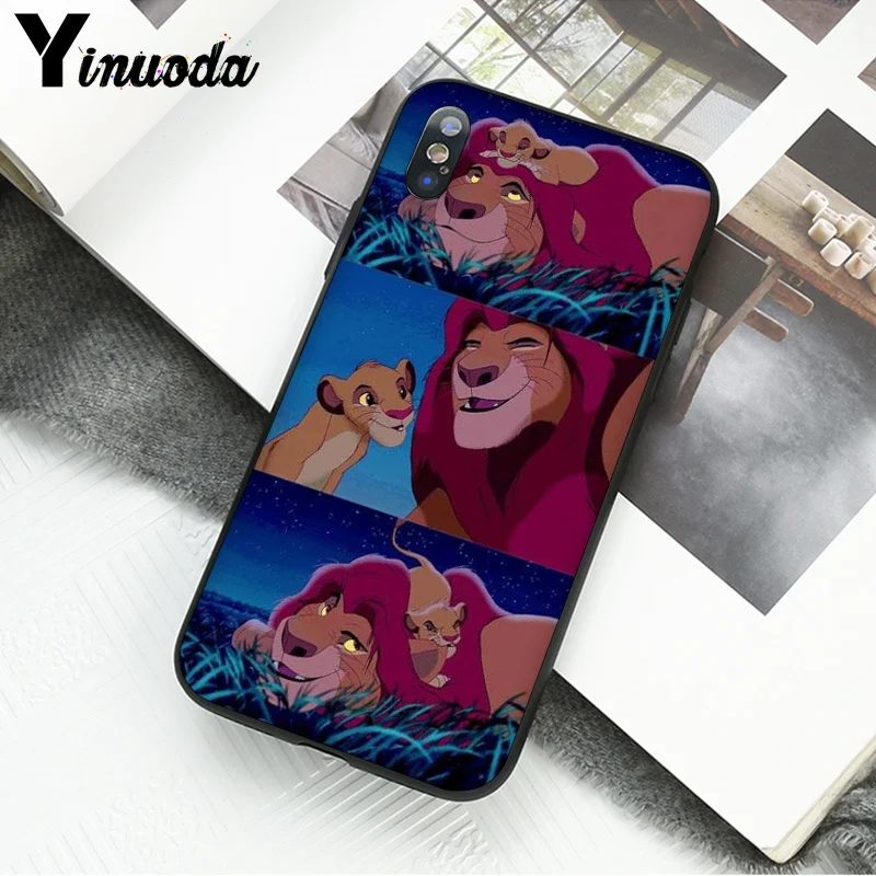 Yinuoda лев Король мультфильм печать рисунок телефона чехол для Apple iPhone 8 7 6 6S Plus X XS MAX 5 5S SE XR сотовые телефоны