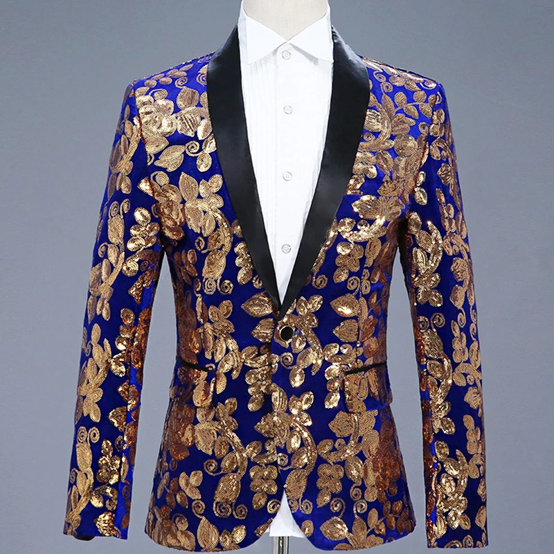 New Man Bling Sequins Patchwork Full Sleeve Fashion Blazer Coat Casual Performance Wedding Party Blazer xz056 New Man Bling Sequins Patchwork Full Sleeve Fashion Blazer Coat Casual Performance Wedding Party Blazer xz056