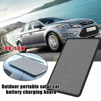 

Outdoor Portable Easy To Use Solar Car Electric Car Battery Charging Board 18v 10w Alligator Clips Solar Charger Tools