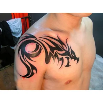 

Global AliExpress/EBay Hot Selling Large Size Waterproof Disposable Shoulder Dragon Tattoo
