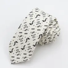 Модный мужской галстук в виде кота, бежевый и белый цвет, мужские галстуки в Корейском стиле, 6 см, модная индивидуальная одежда, галстук, галстук