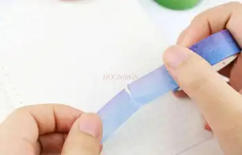 

Aqua rainbow and paper tape solid color gradient water color hand account decorative tape can be peeled by hand