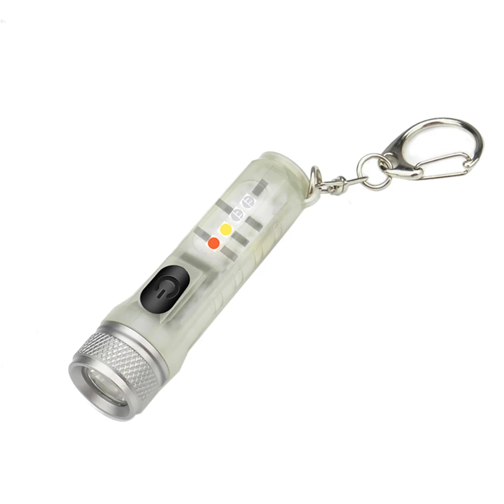 Mini Keychain Torch USB Rechargeable LED Light Waterproof Flashlight with Buckle Outdoor Emergency Lighting Tool vintage flashlights Flashlights