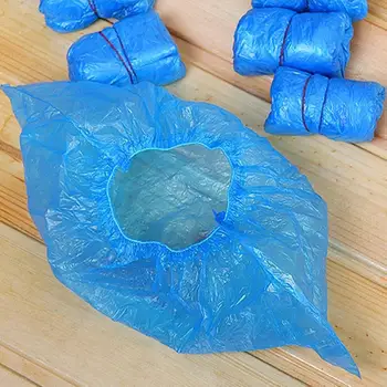 

Disposable shoe cover plastic foot cover thickened design Good durability Tough enough nested design 100 pcs/bag