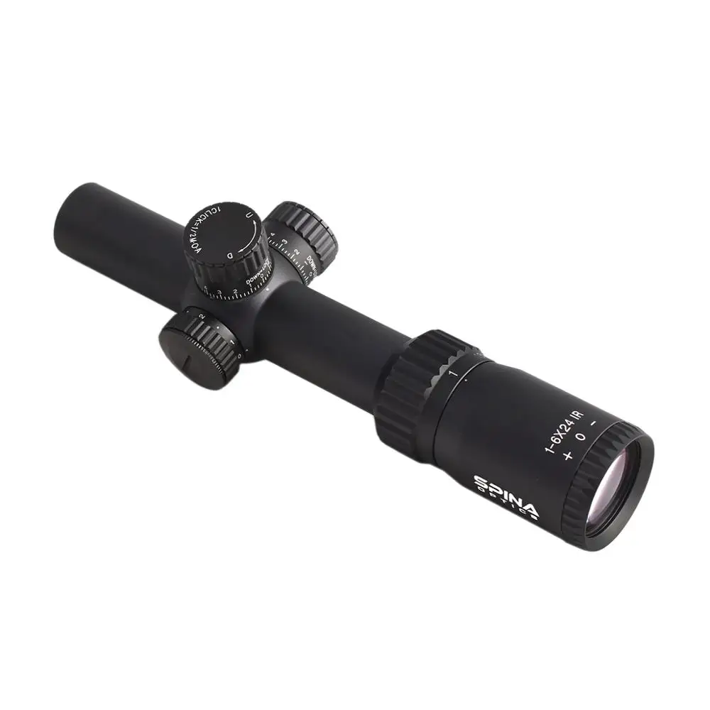 SPINA OPTICS BM 1-6X24 IR Hunting Riflescopes Compact mil dot Reticle llluminate Turrets Lock Reset Tactical Optical Sight