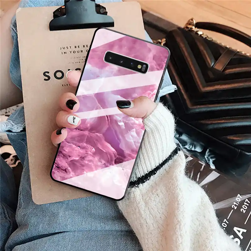 Чехол для Samsung Galaxy S10 Lite цветной мраморный чехол из закаленного стекла Plus чехлы