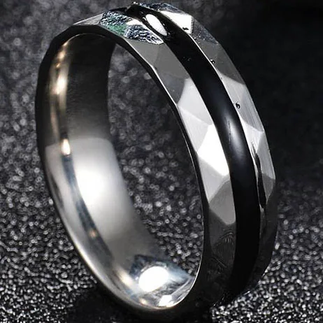 6MM Black MeMolissa горячая Распродажа мужское женское кольцо пожарного из нержавеющей стали тонкое синее кольцо высокого качества - Цвет основного камня: 6MM Black