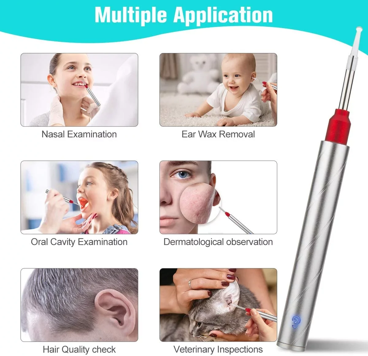 New 5MP Wifi Ear Wax Cleaner Otoscope UV Sterilizer 3.9mm Wireless Visual Nasal Endoscope Camera for ISO Android Device 5