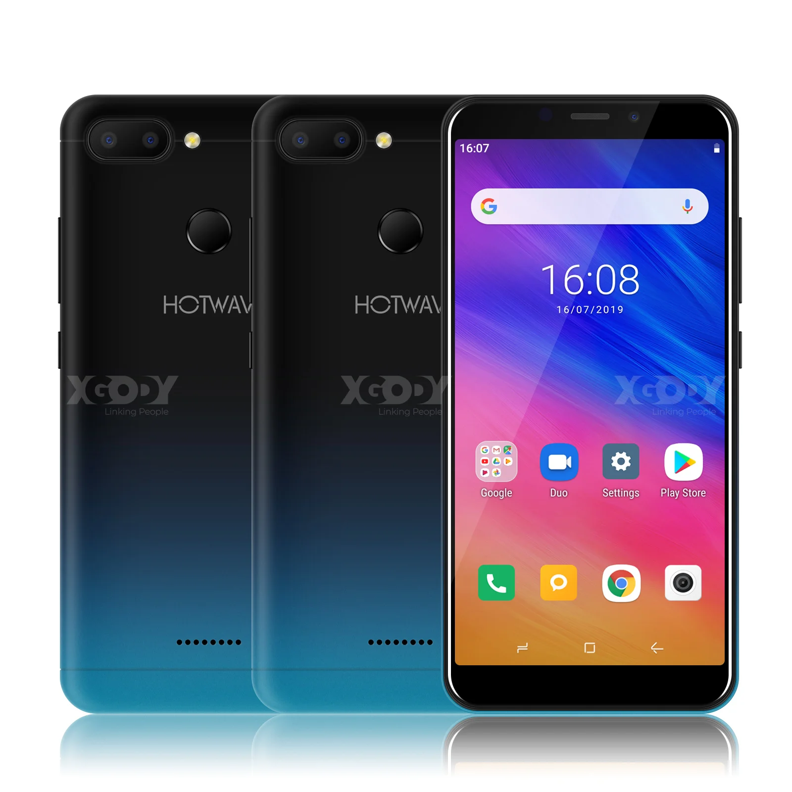 Xgody HOTWAVM6 5 ''Android 9 0 18:9 MT6739 3 ГБ 32 смартфон отпечаток пальца лица ID полный экран В/1A