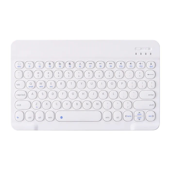10inch-yuan-white Ультра тонкая Bluetooth клавиатура для IOS для samsung, Android, планшета, Windows для iPad 9,7 10,5, Bluetooth клавиатура, беспроводная клавиатура - Цвет: 10inch-yuan-white