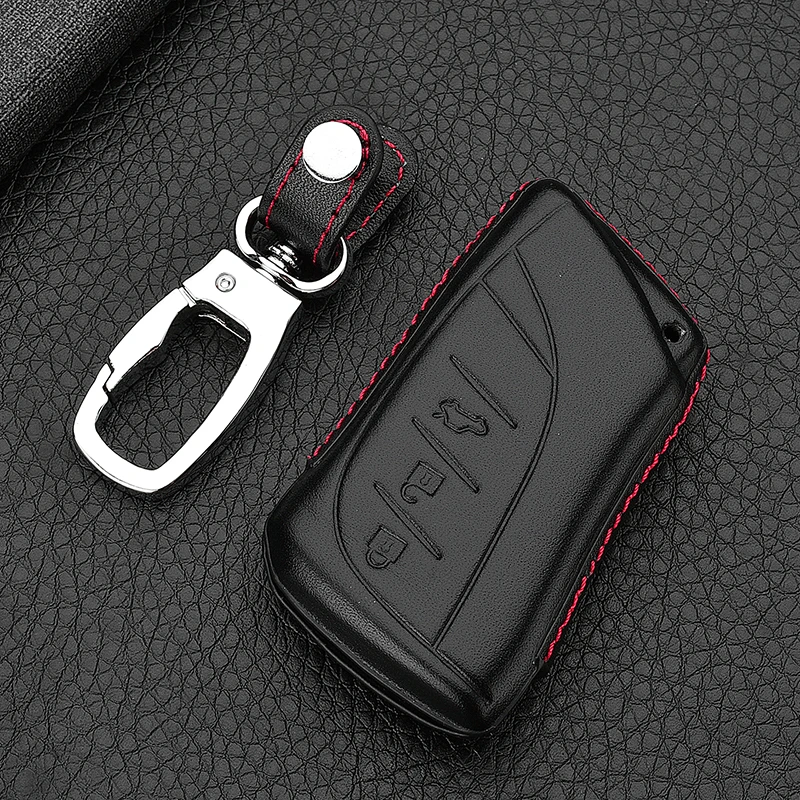 4D чехол для ключей из натуральной кожи с карманом для Lexus ES300h ES350 ES200 ES260 LS350 LS500h брелок для автостайлинга - Название цвета: 02