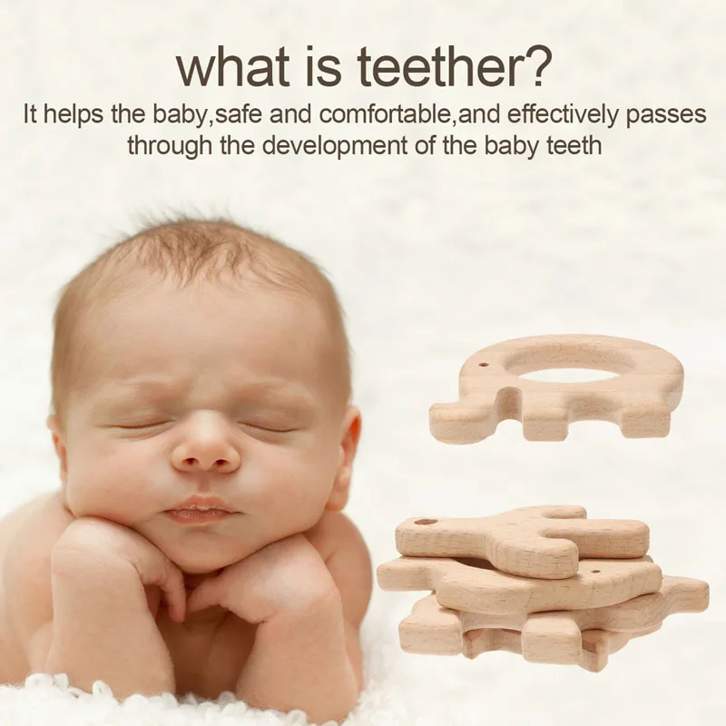 Baby Teething Items cute 1pc Baby Teether Wooden Animal Pacifier Pendant BPA Free Beech Koala Rodent Baby Gym Accessories Teeth Pendant Children'S Goods baby teething items crossword clue	