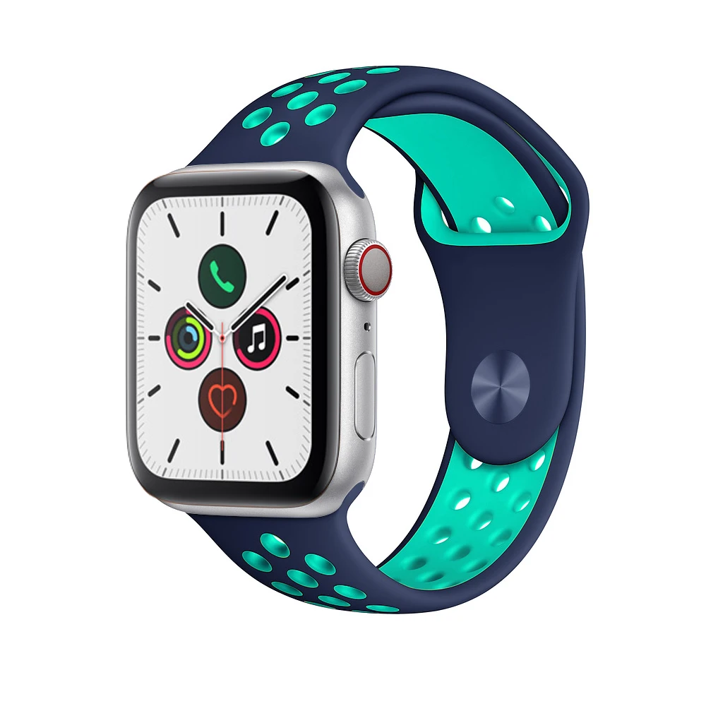 Силиконовый ремешок pulseira для apple watch band 4(iwatch 5) 44 мм 40 мм apple watch 3 2 1 ремешок 42 мм 38 мм - Цвет ремешка: NEW gray blue