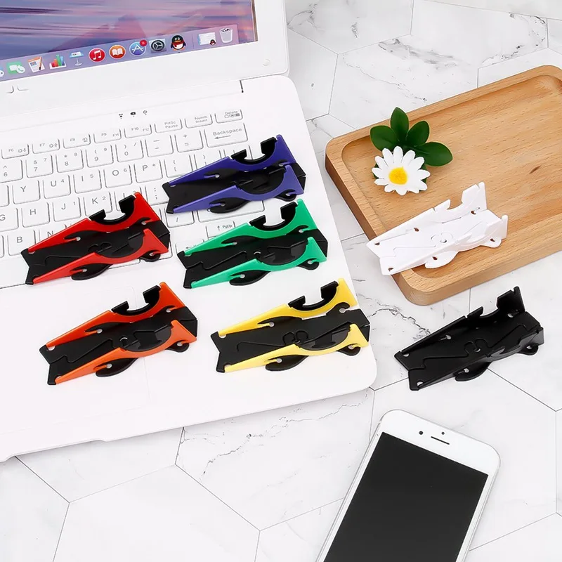 

Universal Adjustable Portable Foldable Rotation Triangle Card Type Stable Pocket Desktop Stand For Mobile Phone Holder