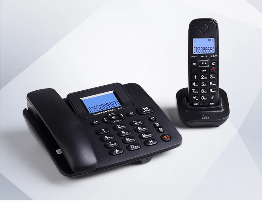 Description Picture 2 of item2.4G Corded/Cordless Phone System with 1 Handset - Answering Machine, 3-Way Conference, 300M Long Range, Wireless Telephone