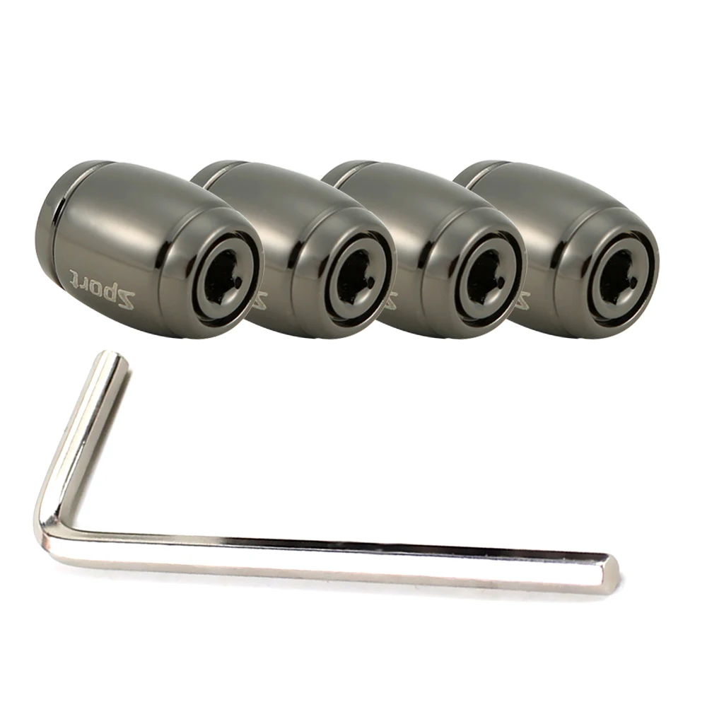 DSYCAR 1Set Fashion Zinc Alloy Anti-theft Sport Car Tire Valve Caps Wheel Tires Tire Stem Air Cap Airtight Cover for Car Styling