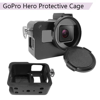 

GoPro Hero Metal Frame Protective Cage Housing Case Cover Shell with UV Filter for GoPro Hero 5/6/7 Sports Camera Accessories