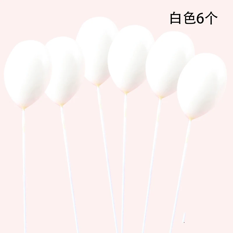 6PCS White Радуга Единорог торт Топпер облако флажки для торта День рождения Дети сувениры декорирование тортов капкейк Топпер для Свадебные принадлежности украшения - Цвет: 6PCS White
