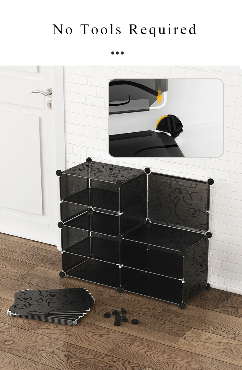 Double-row Shoe Rack Home Dustproof Modular Closet Furniture Shoes Cabinet Door Space-saving Shoe Organizer Keep Room Neat