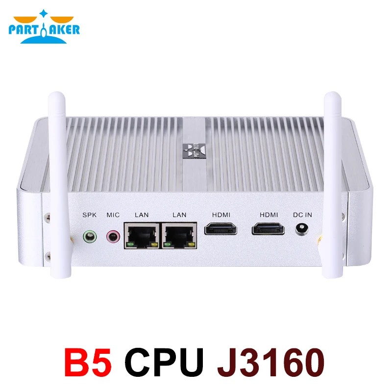 Мини компьютер parмягкий без вентилятора Windows 10 pfSense OpenVPN Intel N3150 J3160 четырехъядерный