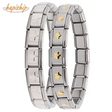 Hapiship мужские/женские ювелирные изделия 9 мм ширина золото серебро звезда нержавеющая сталь Wish модный браслет друг день рождения G061
