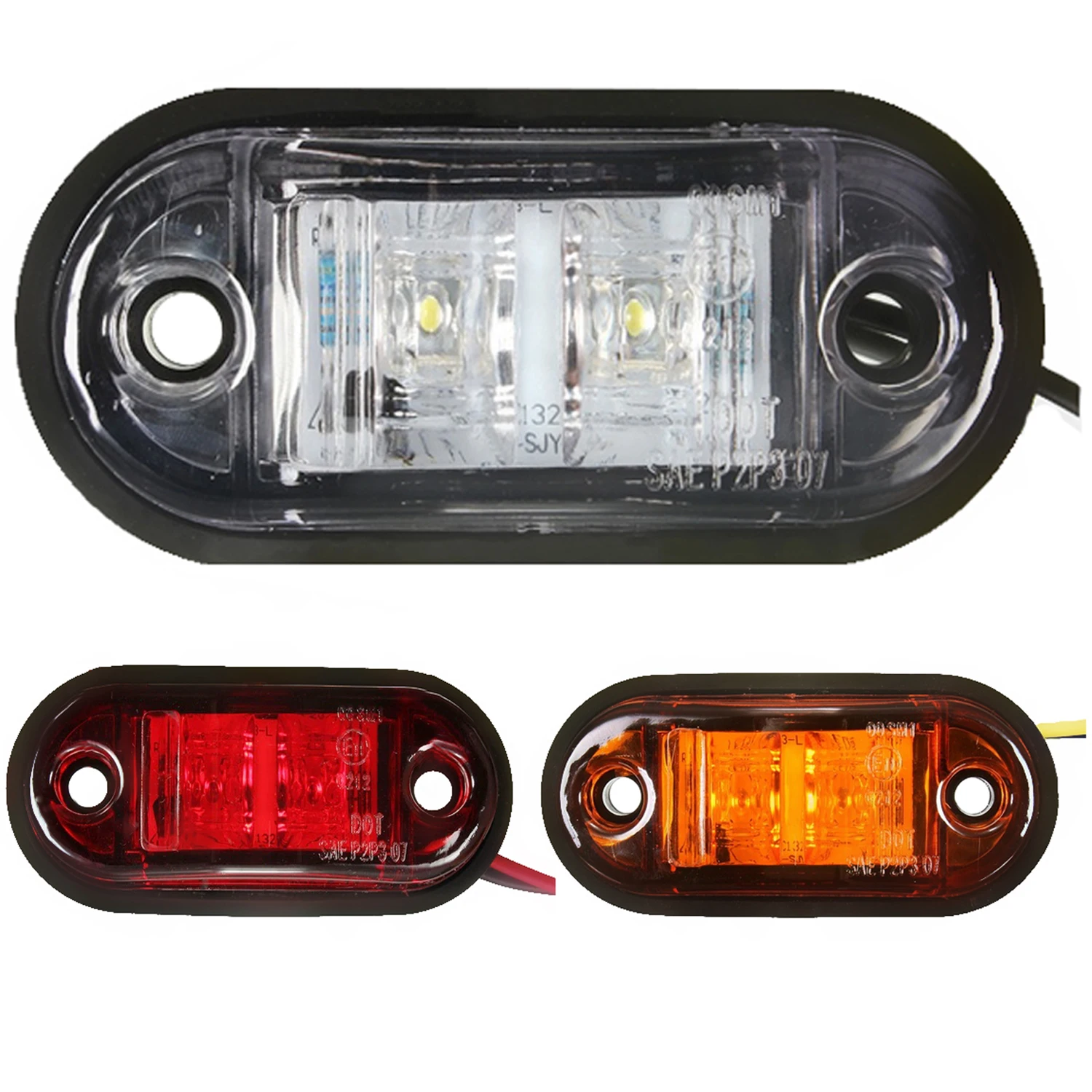 12V / 24V 2 светодиодные боковые габаритные фонари лампы для автомобиля грузовика