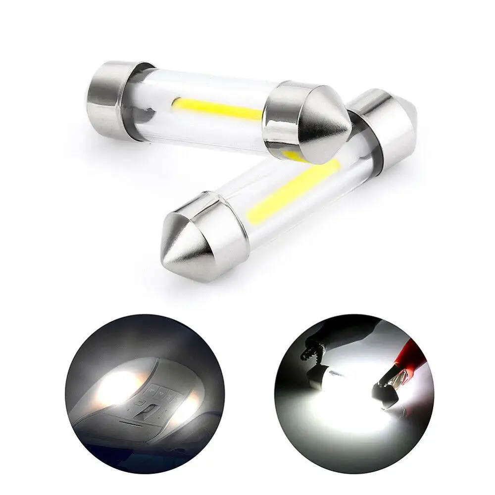 

10X COB C5W 12V 1.5W LED Light Festoon 36mm Car Dome Map Lamp License Plate Light Bulb White Light 6000K 160LM Car Dome Lights
