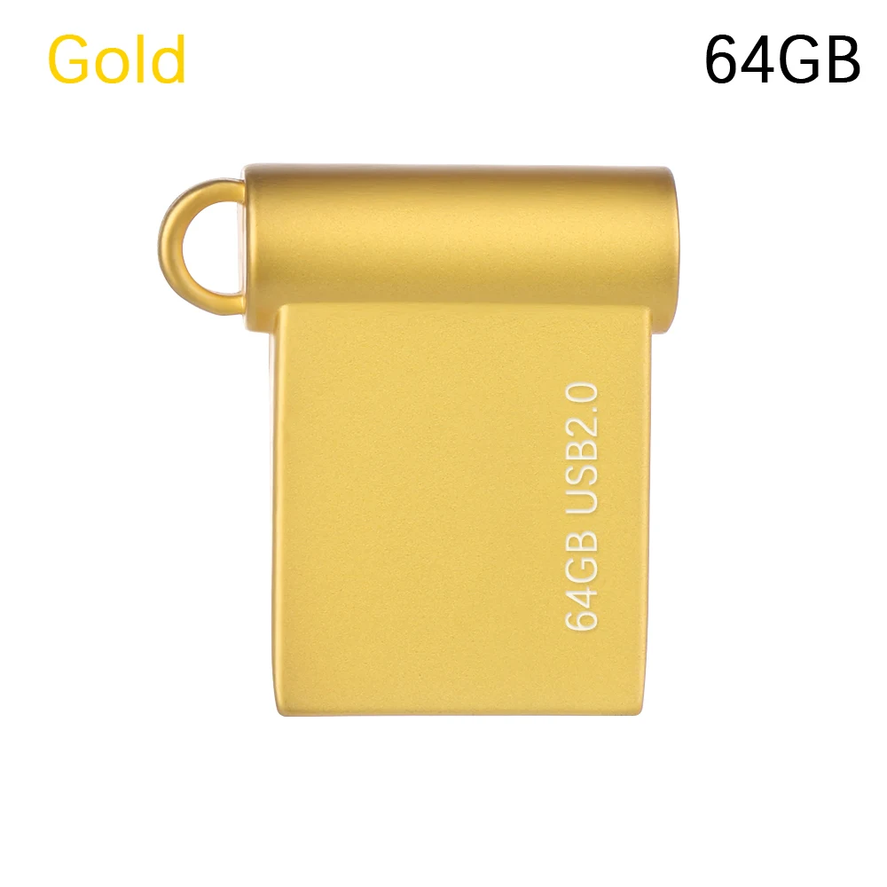 Золотой u-диск USB флеш-накопитель мини USB 2,0 внешнее металлическое хранилище для ноутбука Водонепроницаемый высокоскоростной портативный