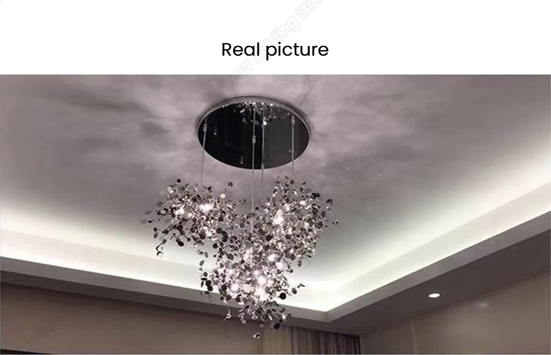 Modern Designer Stainless Steel Chandelier Home Decor Dinning Room Chandelier Lighting Decoration LED Suspension Lamp chandeliers