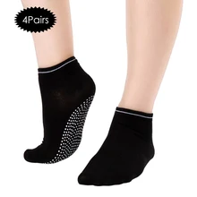 4 пары профессиональных носков, нескользящие спортивные носки, быстросохнущие силиконовые носки, мягкие хлопковые носки для мужчин и женщин, нескользящие носки для йоги