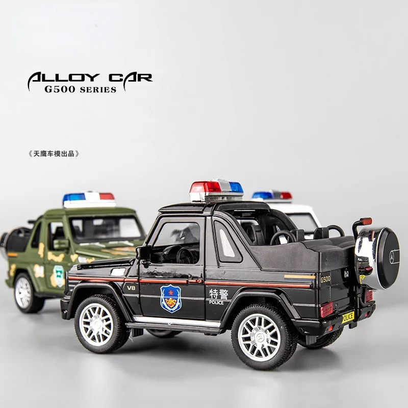 

Большой металлический автомобиль Mercedes Benz G500 в масштабе 1:24