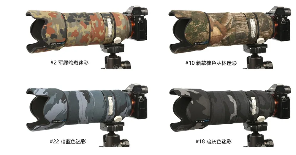 Линзы rolanpro камуфляжное пальто дождевик для sony FE 70-200 мм f/2,8 GM OSS объектив защитный чехол для sony SLR объектив камеры