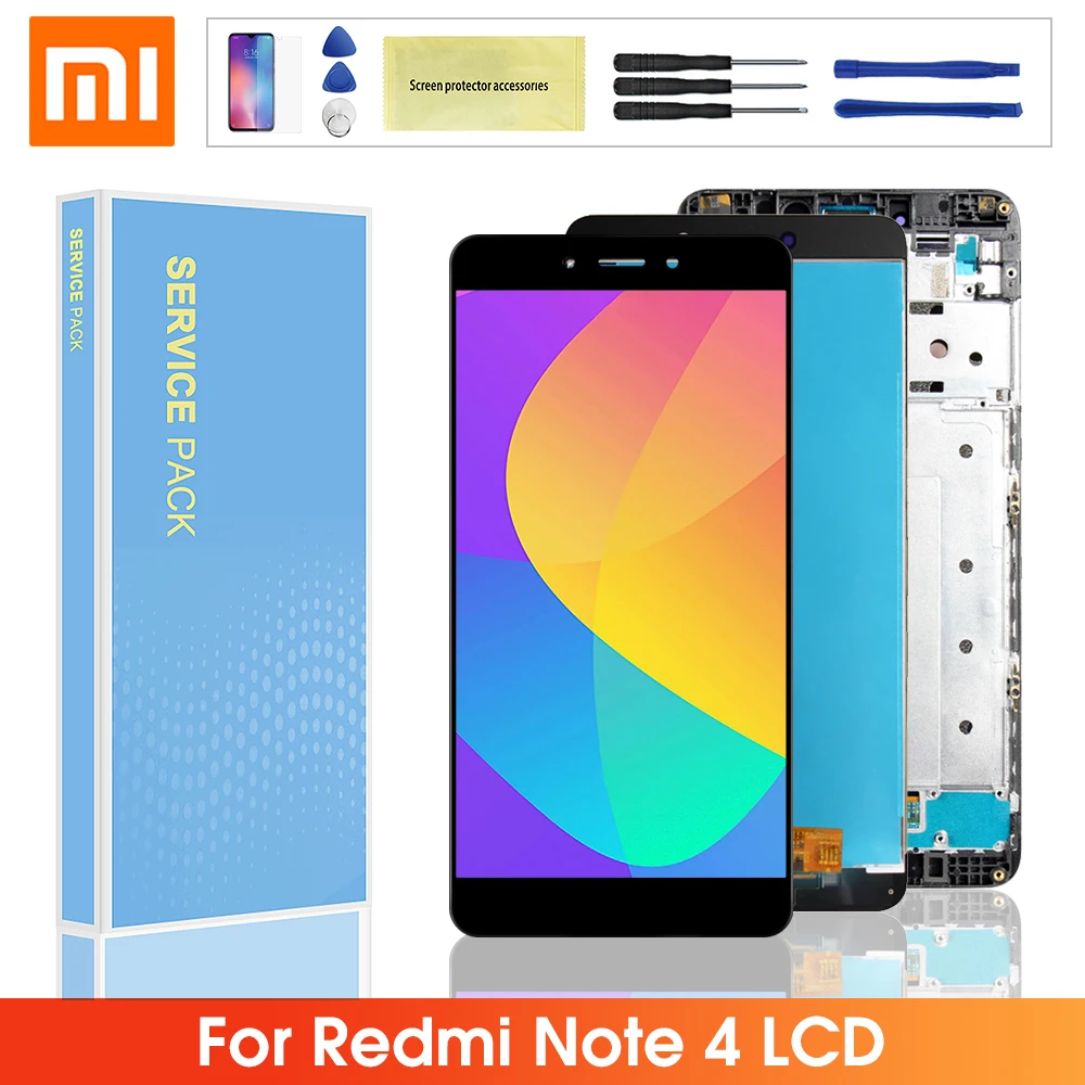 

Original LCD MTK Helio Version For Xiaomi Redmi Note 4 LCD Display Touch Screen Digitizer Assembly With Frame For redmi note4