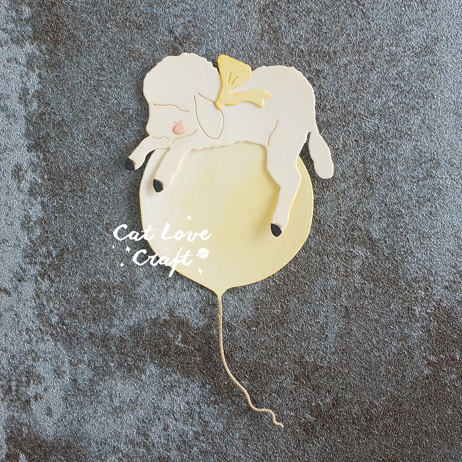 Catlove Sheep 동물 풍선 금속 절단 다이스 Scrapbooking 스텐실 다이 커트 카드 만들기 DIY 공예 2021 새로운 다이 엠보싱