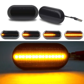 

2pcs LED Yellow Flowing Marker Turn Signal Light 12V For Nissan Interstar Bus Pritsche Fahrgestell Primastar Bus Kasten Kubista