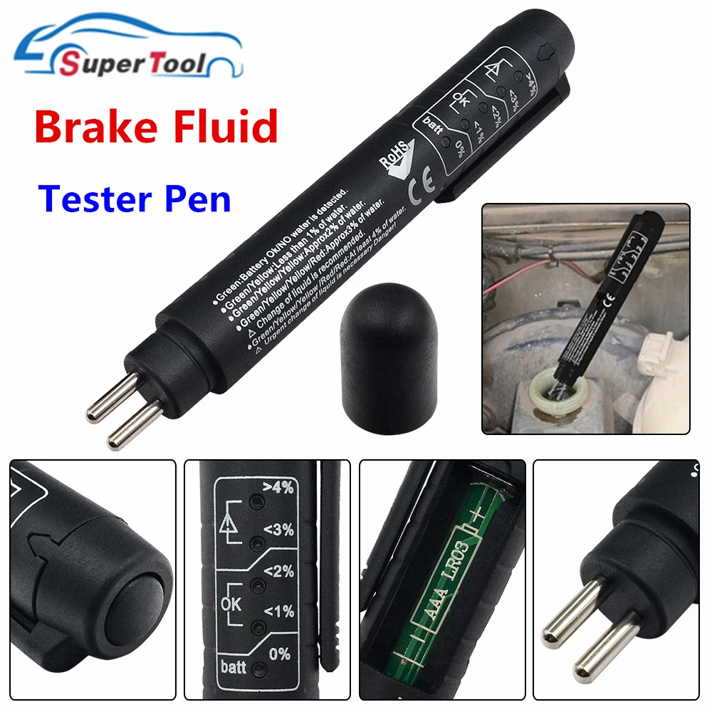 

Car Brake Fluid Tester Pen With 5 LED Car Brake Oil Tester OBDII Car Diagnostic Tool Auto Brake Fluid Tester Car Oil Check Pen