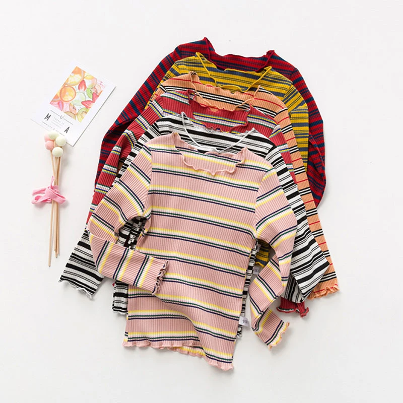 Balita Gadis Pakaian Anak Anak Musim Semi Lengan Panjang Stripe Cetak T Shirt 2020 Bayi Gadis Gelombang Tepi Kaos Atasan Pakaian Anak T Shirt Aliexpress