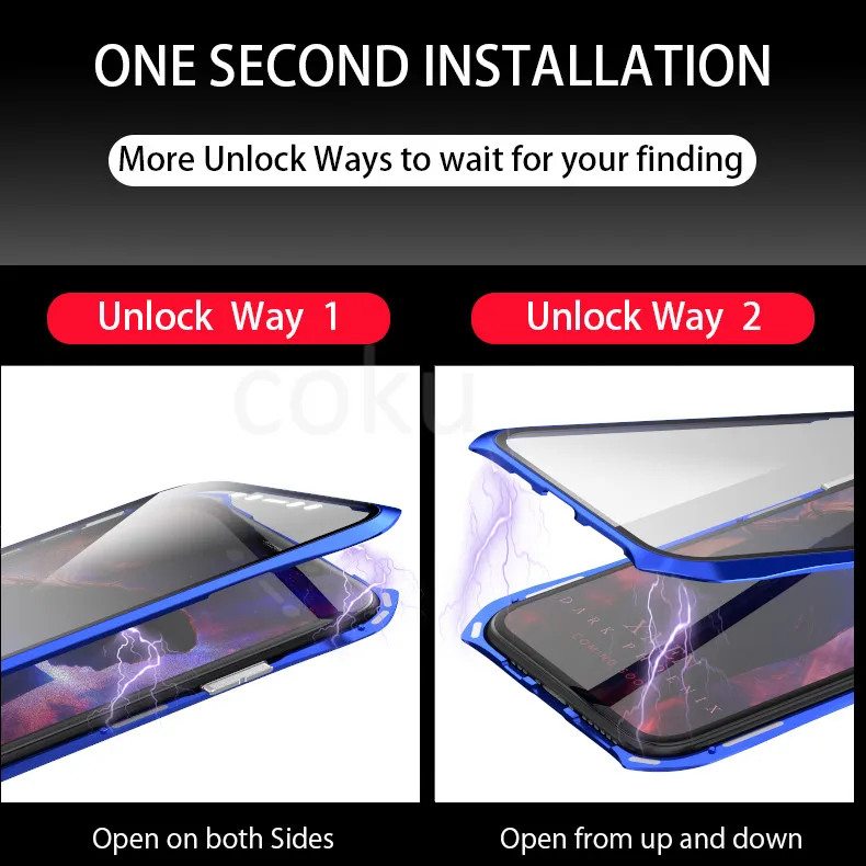 Магнитный чехол для iphone 11 Pro Max Чехол передняя задняя прозрачная стеклянная крышка летучая мышь металлический бампер 360 для iphone 11 Pro роскошные чехлы