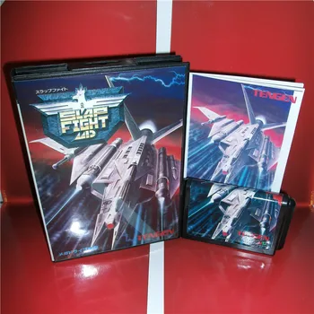 

MD games card - Slap Fight Japan Cover with Box and Manual for MD MegaDrive Genesis Video Game Console 16 bit MD card