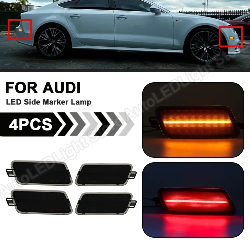4Pcs For Audi A7 Quattro/RS7/S7 2012 2013 2014 2015 2016 2017 Front