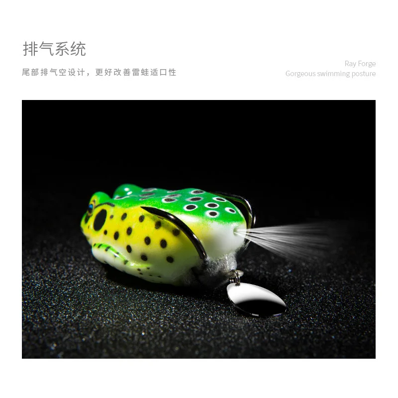 Ray Frog Blackfish предназначен для ловли приманки, приманки для рыбалки, набор длинных пресноводных наживок, приманки для лягушек, черная приманка для ловли рыбы, Dongyang