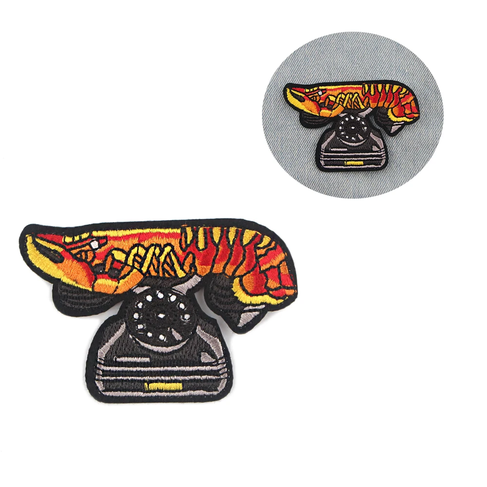

R924 1pcs Retro Phone Sticker For Clothing Applications Patches On Clothes Iron Embroidered Patch For Backpack Badge