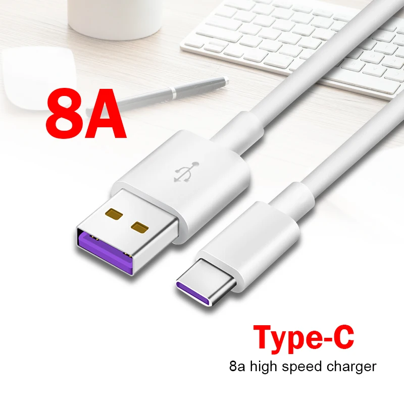 A1 USB кабель для быстрой зарядки и передачи данных для ios 2 м 1 м USB кабель для зарядки и передачи данных type-C USB Мобильный телефон 8A Android супер зарядное устройство