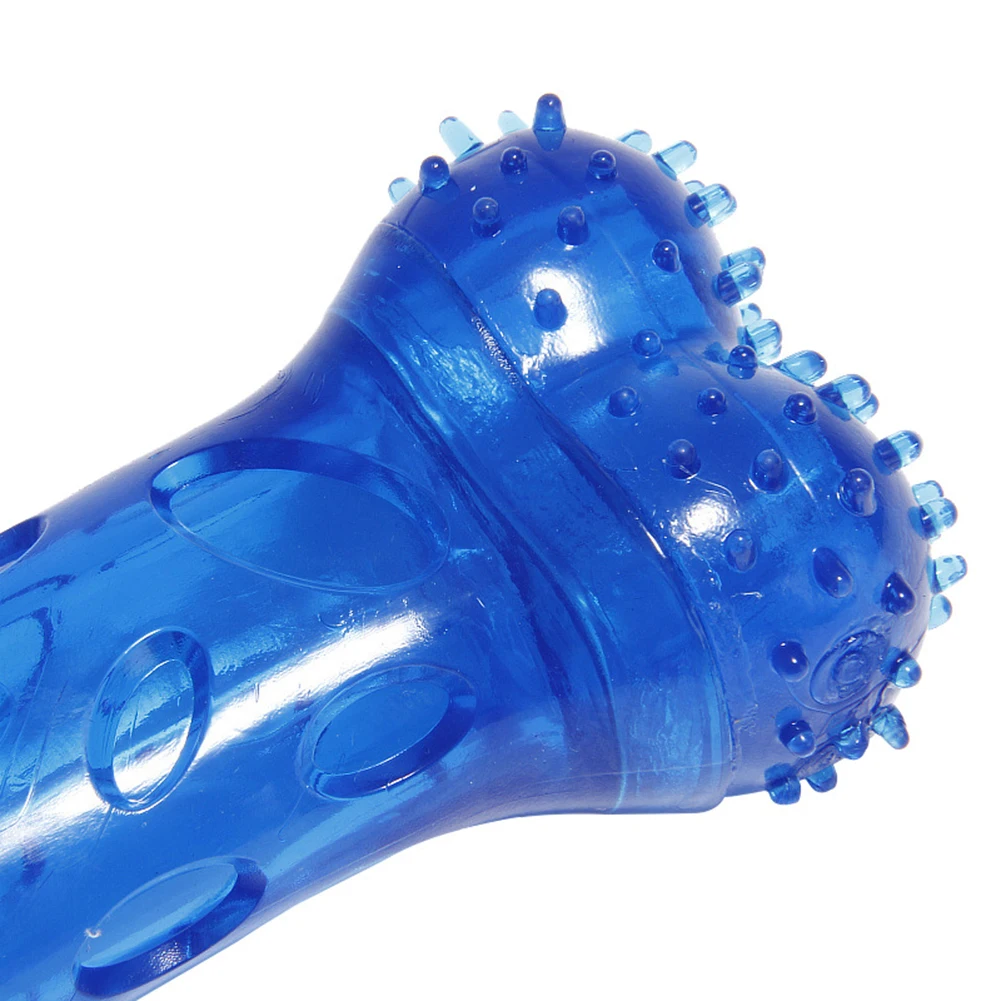Bone Shape Puppy Dog Training Squeaky Bite Resistant TPR Pet Teeth Cleaning Toy