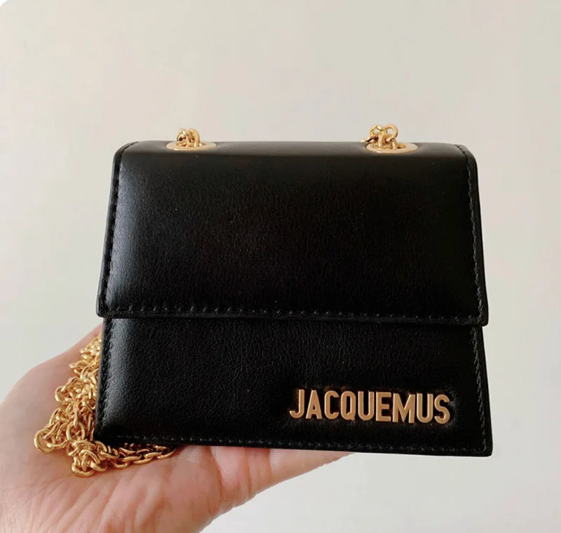 Сумки Jacquemus мини модная Милая сумка женские роскошные сумки дизайнерские сумки известных дизайнеров Дамские Сумки из искусственной кожи сумка на плечо - Цвет: Черный