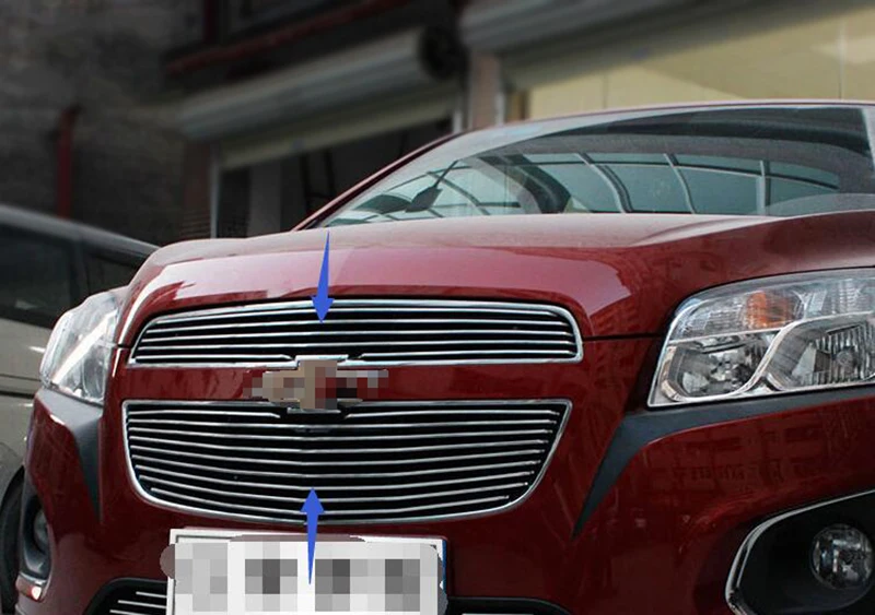 1 шт. модификация 304 нержавеющая сталь Передняя решетка автомобиля гоночные решетки Гриль Крышка отделка для Trax