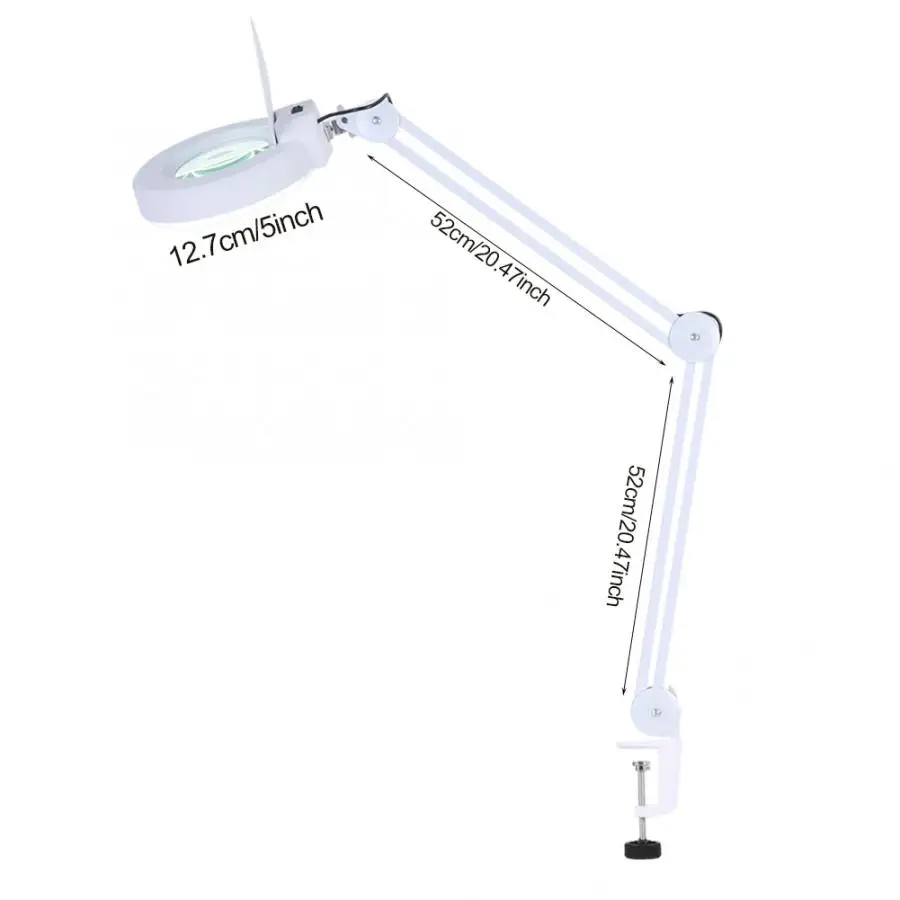 Косметическая 5x увеличительная 220-240V Светодиодный светильник ed настольная Лупа светильник с зажимом