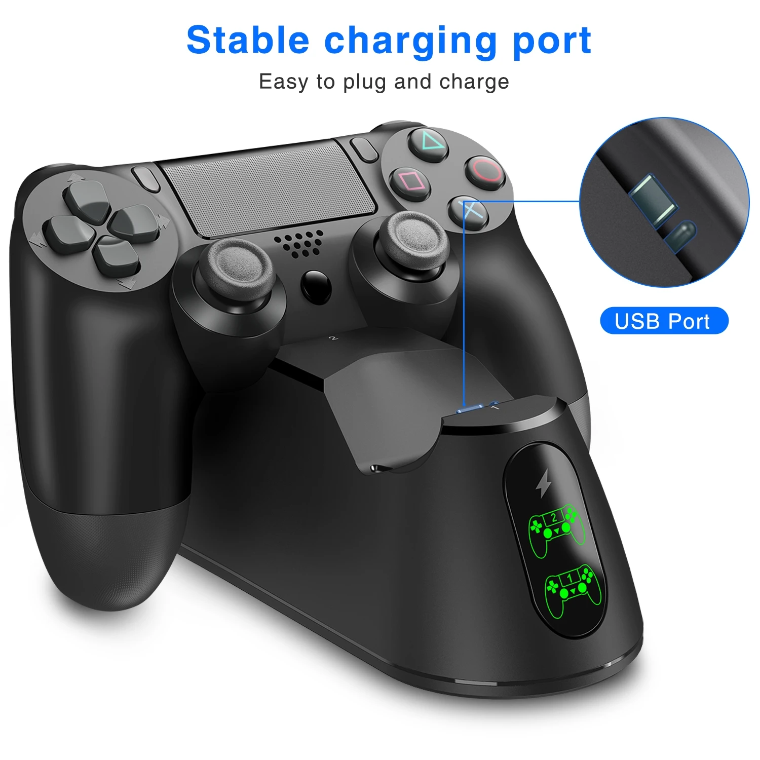 Station de charge PlayStation 4 - Chargeur de manette PS4 - Chargeur Dual  station